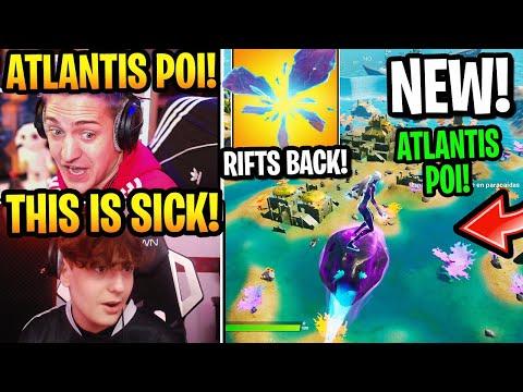 STREAMERS REACT TO *NEW* "ATLANTIS" LOCATION + RIFTS *BACK* IN FORTNITE! (UPDATE)