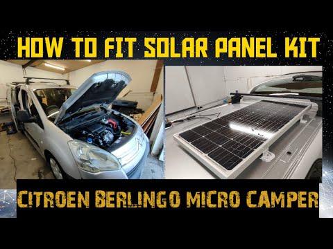 How to fit a solar panel kit to your car or campervan. | Citroen Berlingo Micro camper. #DIY #solar